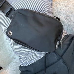 Great condition black lulu belt bag